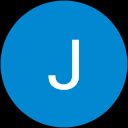 The letter j is in a blue circle on a black background.