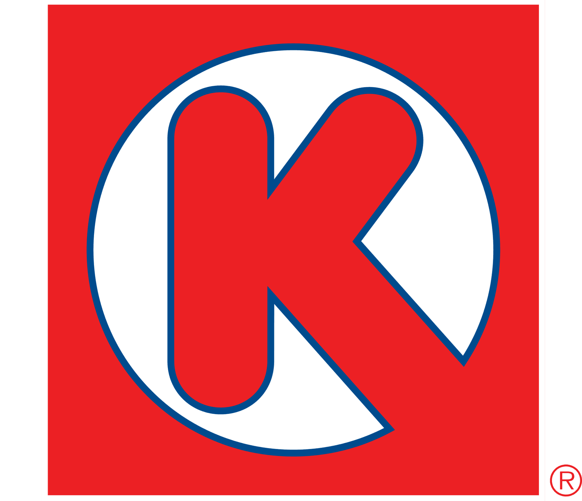 Red and white Circle K logo with a red “K” inside a white circle.