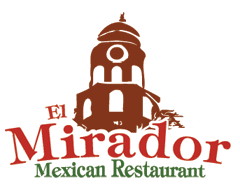 El Mirador Mexican Restaurant logo with a brown tower and red and green text