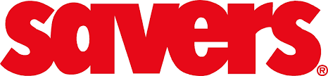 Savers logo in red lowercase letters on a white background