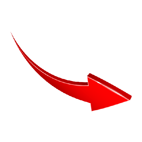 Red curved arrow pointing down and to the right on a white background