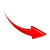 Red curved arrow pointing down and to the right on a white background
