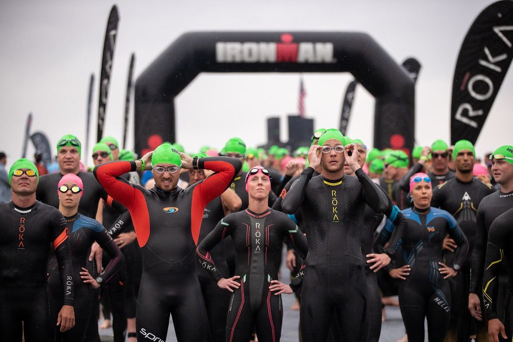 2021 Ironman Tulsa swim start