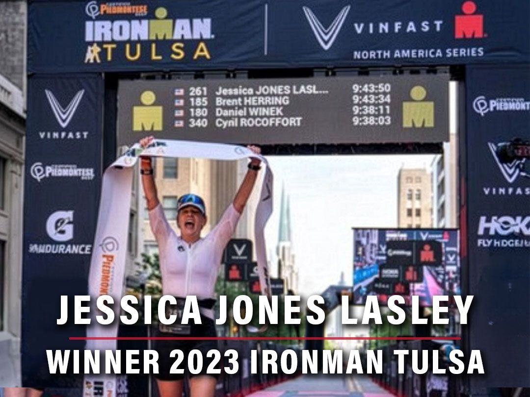 Jessica Jones Lasley wins IRONMAN Tulsa.