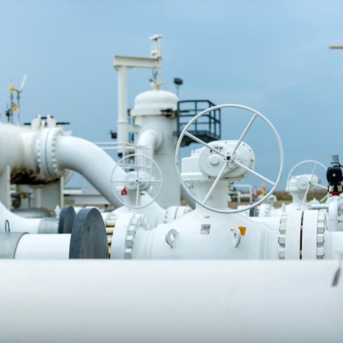 Pipes installed into a power plant