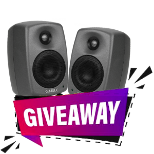 Two Genelec speakers with