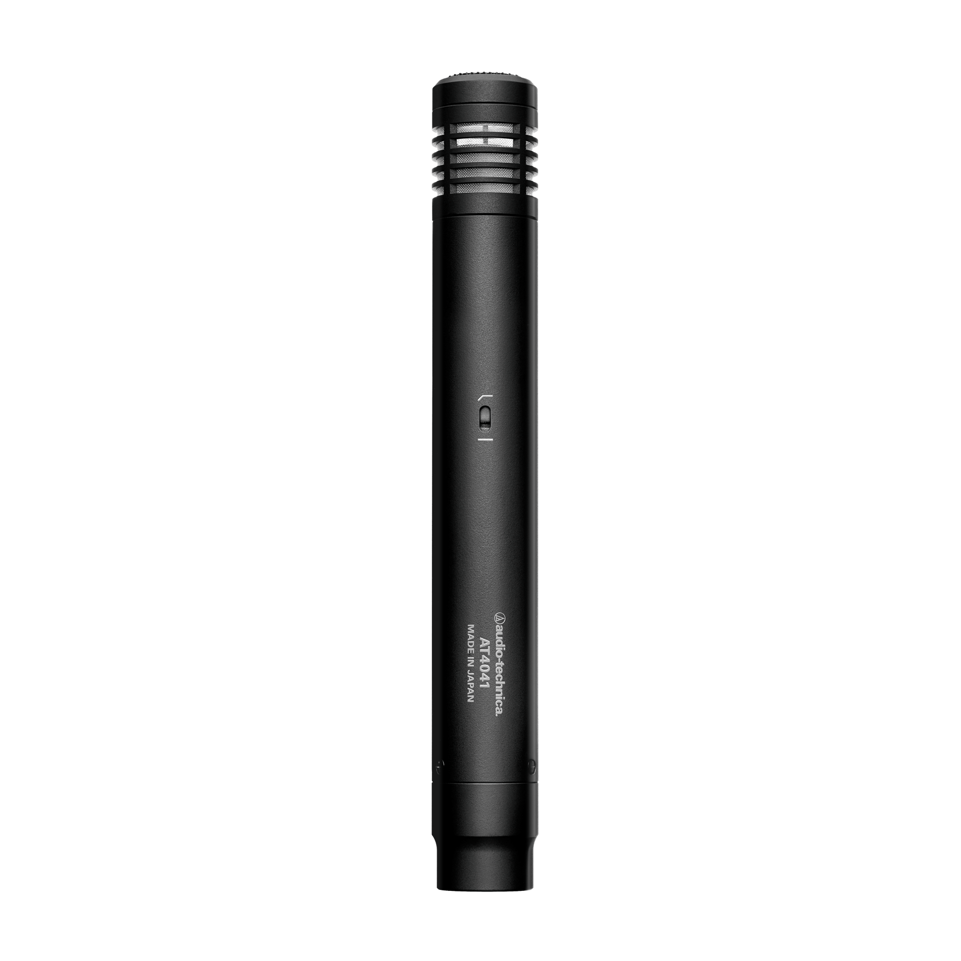 Black cylindrical shotgun microphone.