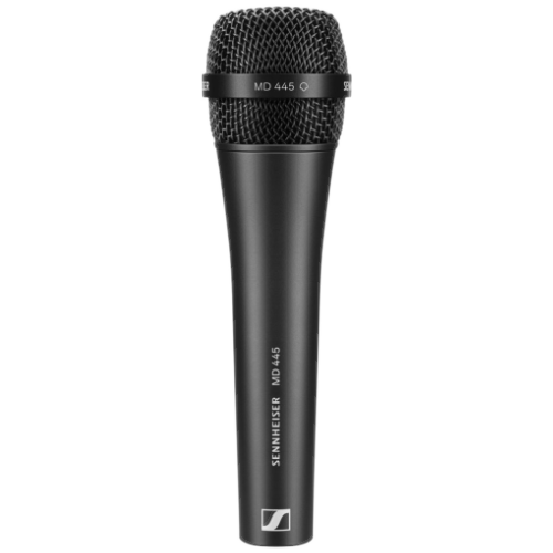 Black Sennheiser MD 445 Q microphone.