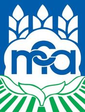 Blue and green logo: 