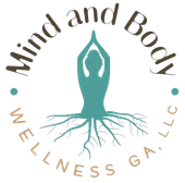 A logo for a company called mind and body therapy ga.