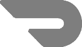 DoorDash logo, gray letter D with a cutout horizontal bar.