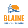 A logo for the Blaine chamber of commerce