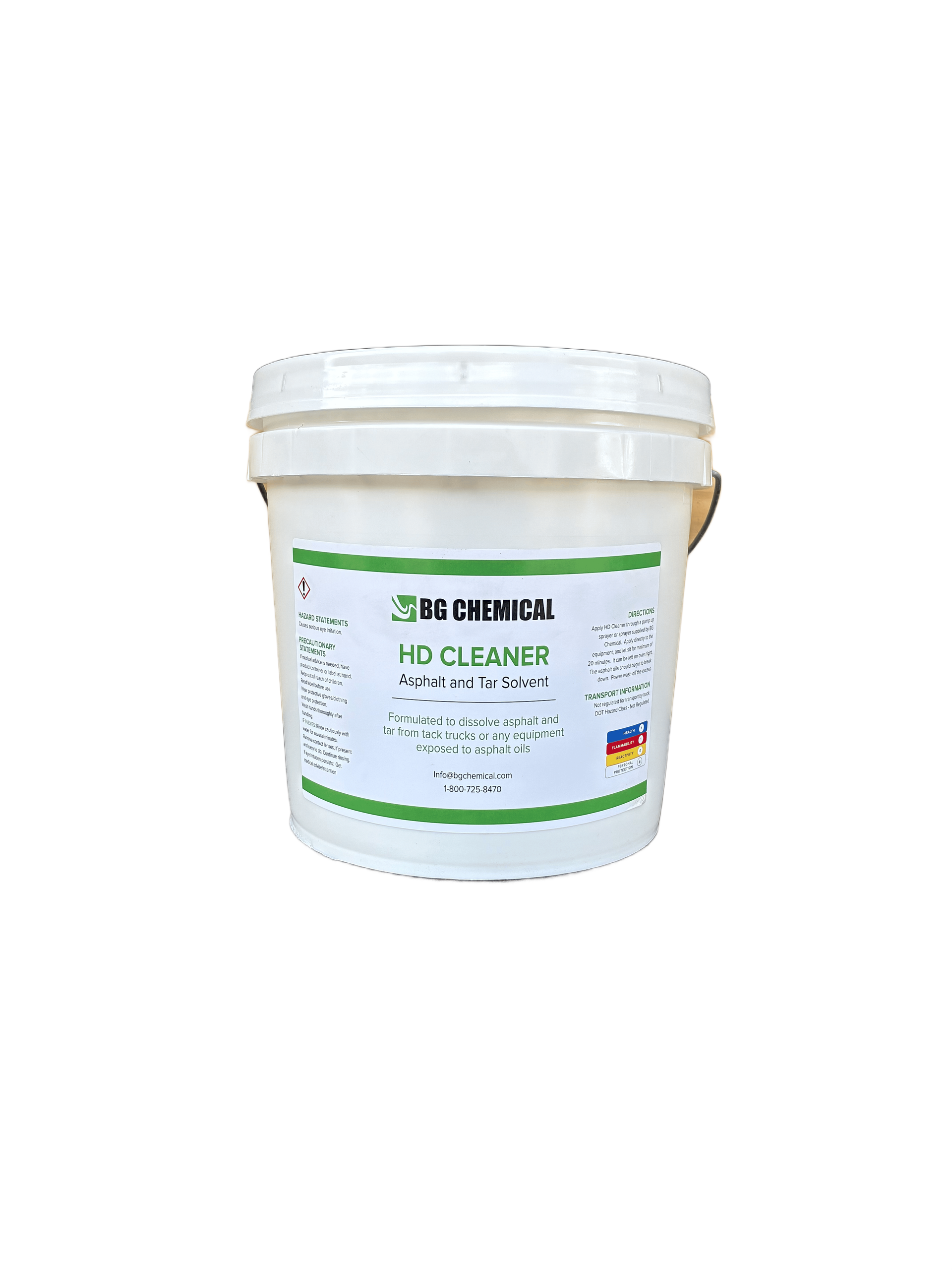 2 Gallon bucket of heavy duty asphalt cleaner by bg chemical