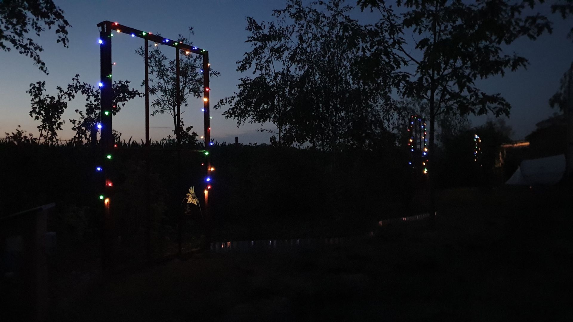 Sfeerverlichting op de camping