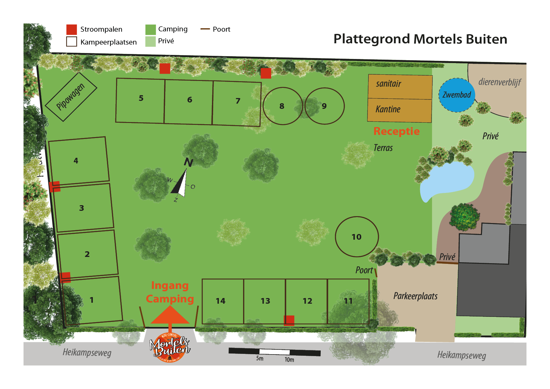 Plattegrond Mortels Buiten