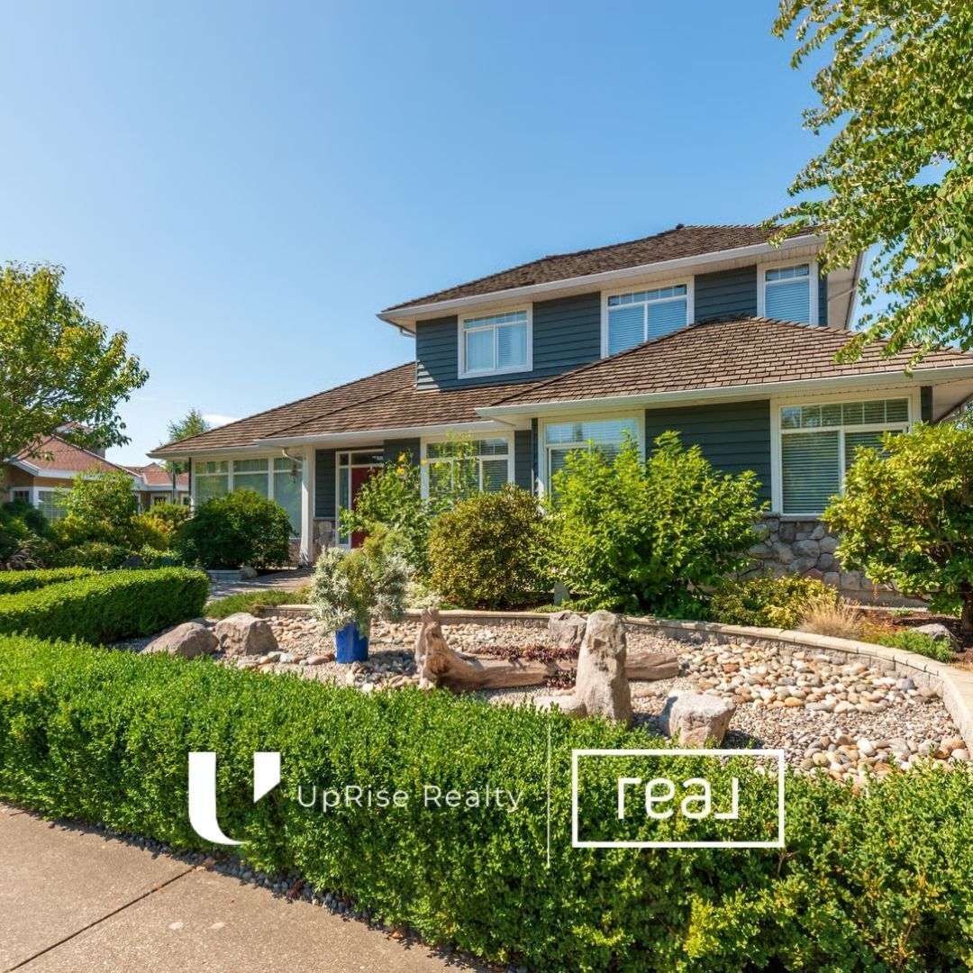 Two-story home exterior and landscaped yard for a listing agent in Rocklin article by UpRise Realty.