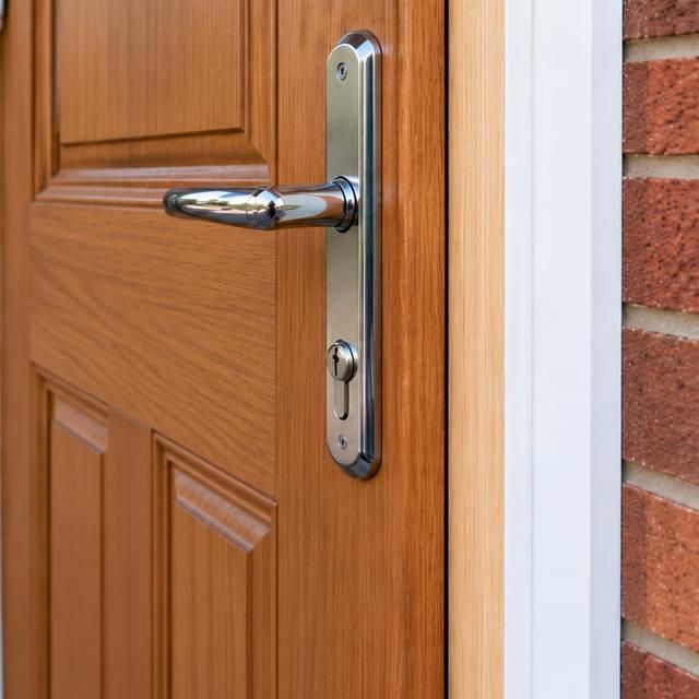 The same door and frame repaired