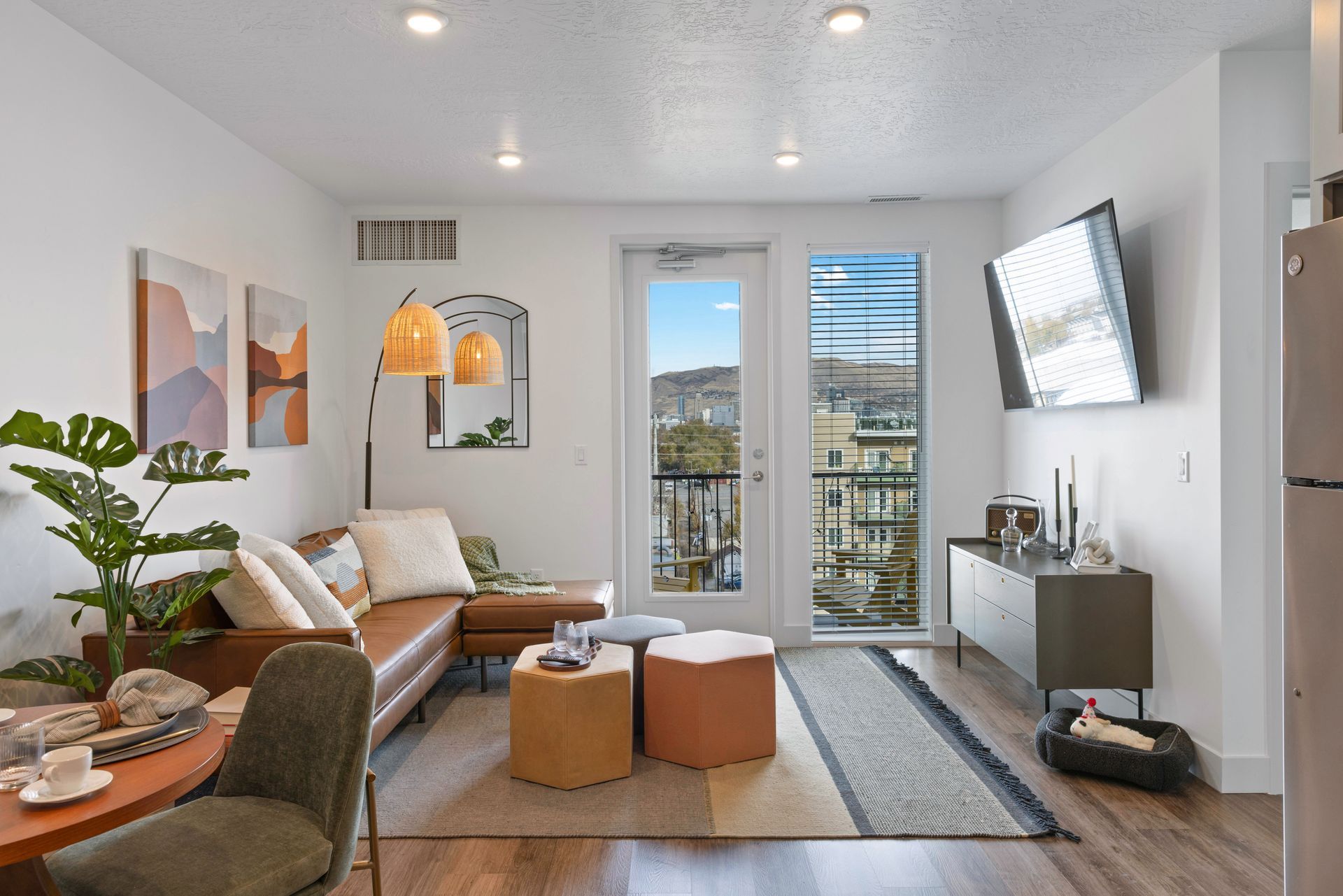Furnished living room at Tradition Pointe