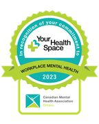 A seal that says your health space in recognition of your commitment to workplace mental health