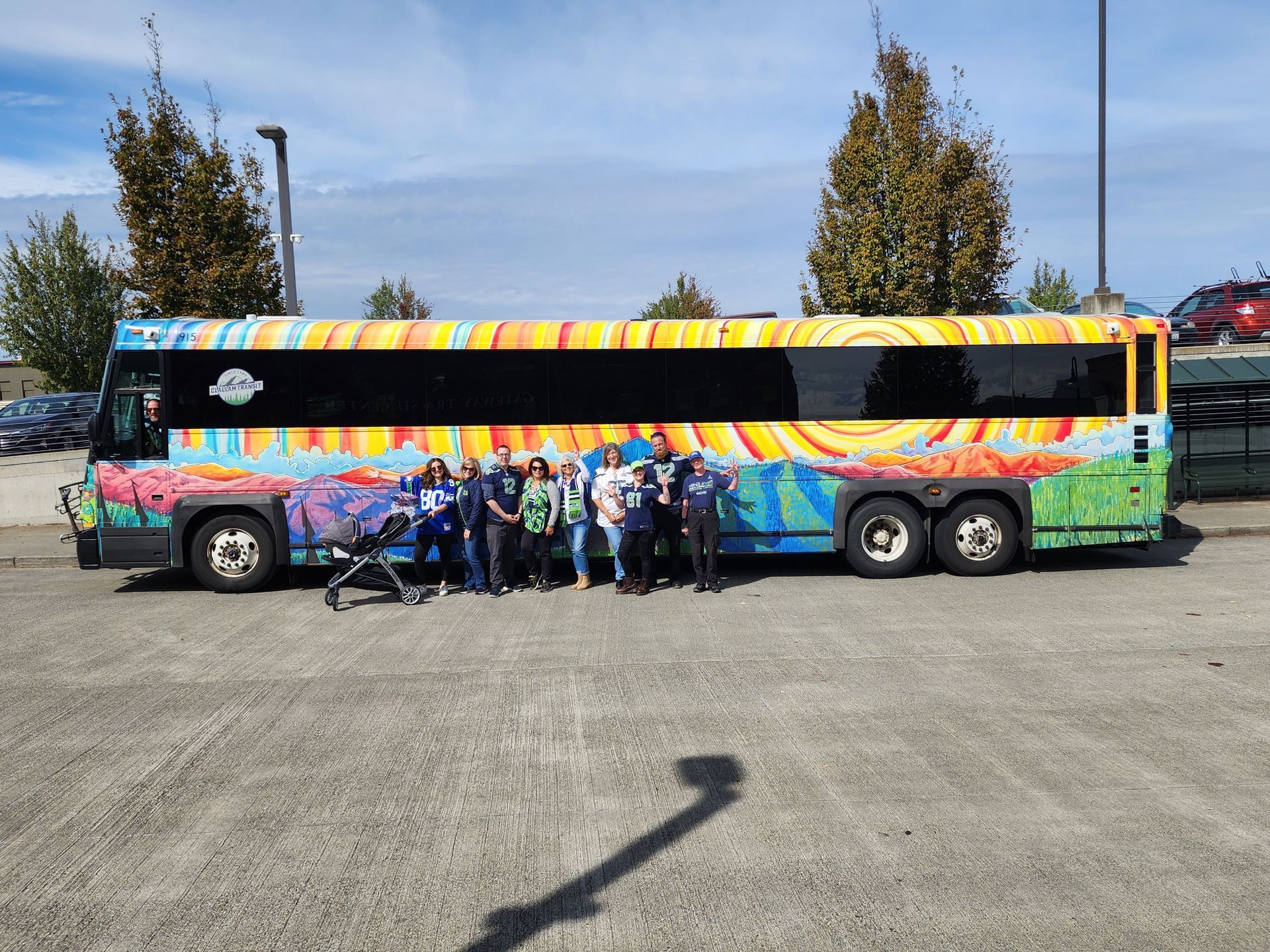 Strait Shot bus with people
