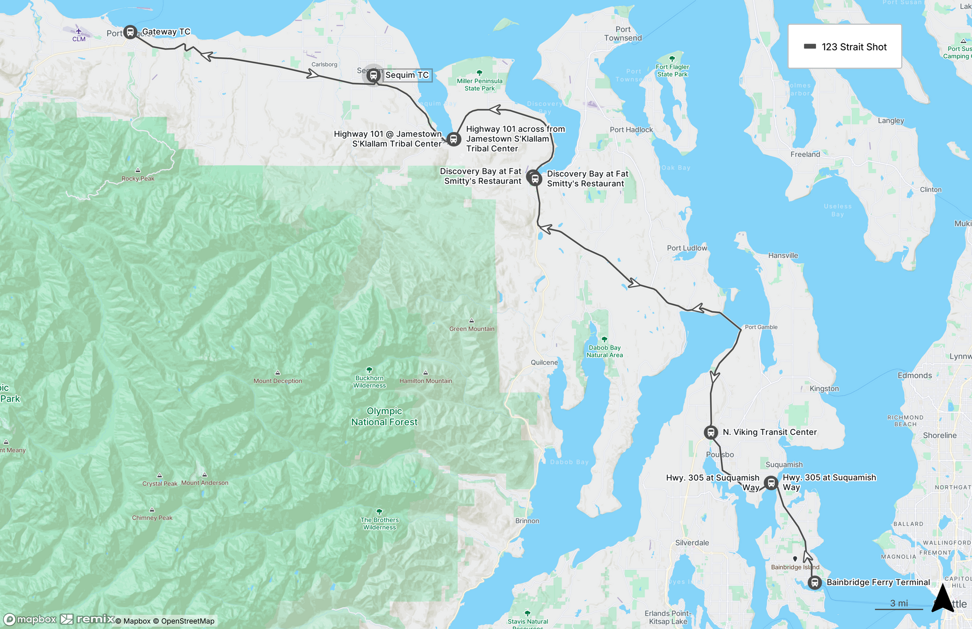 Route 123 map picture. 