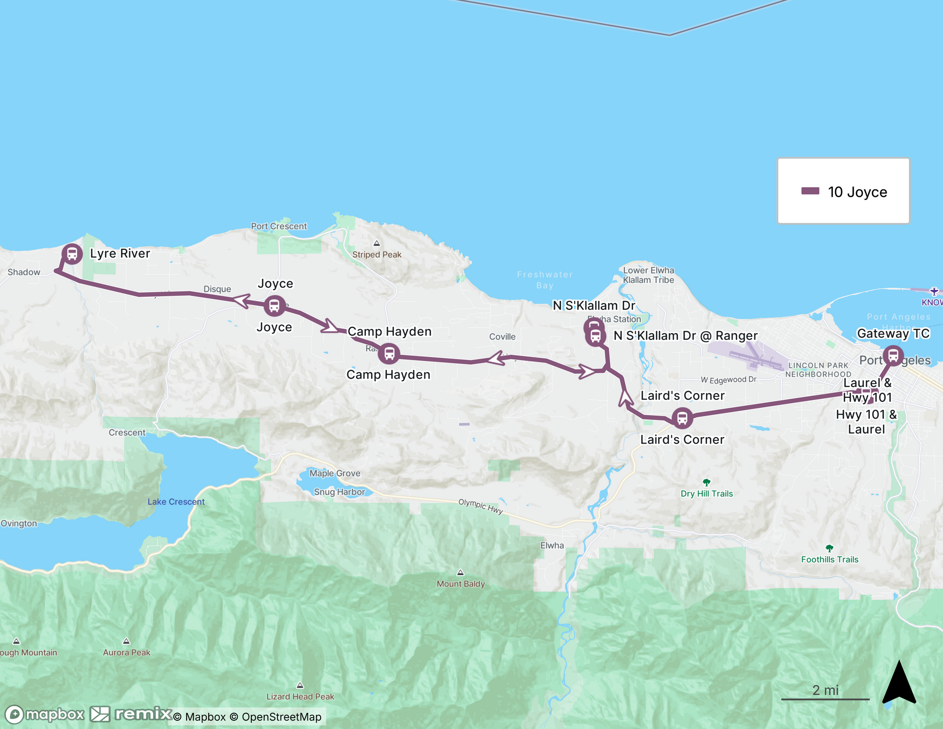 Joyce Route Map