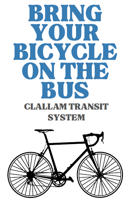 Text bring your bicycle on the bus