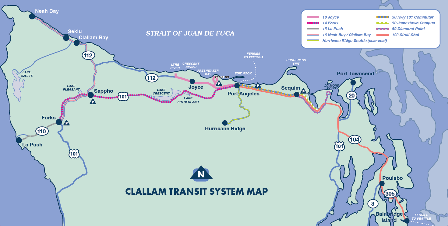 Clallam Transit System Map