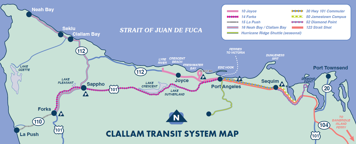 Clallam Transit System Map