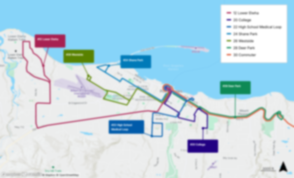 Blurred background of route map