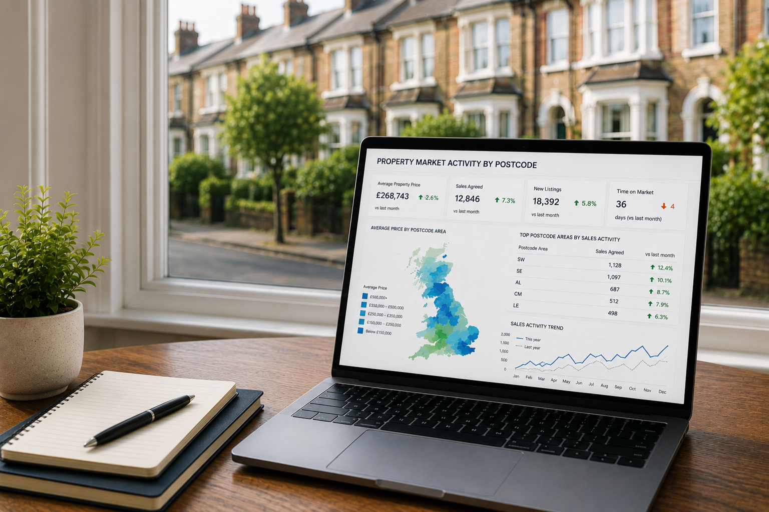 UK Property Market Activity by Postcode: What the Data Tells Us