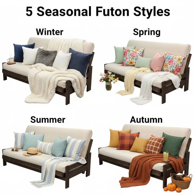 seasonal futon cover ideas summer winter swap before after