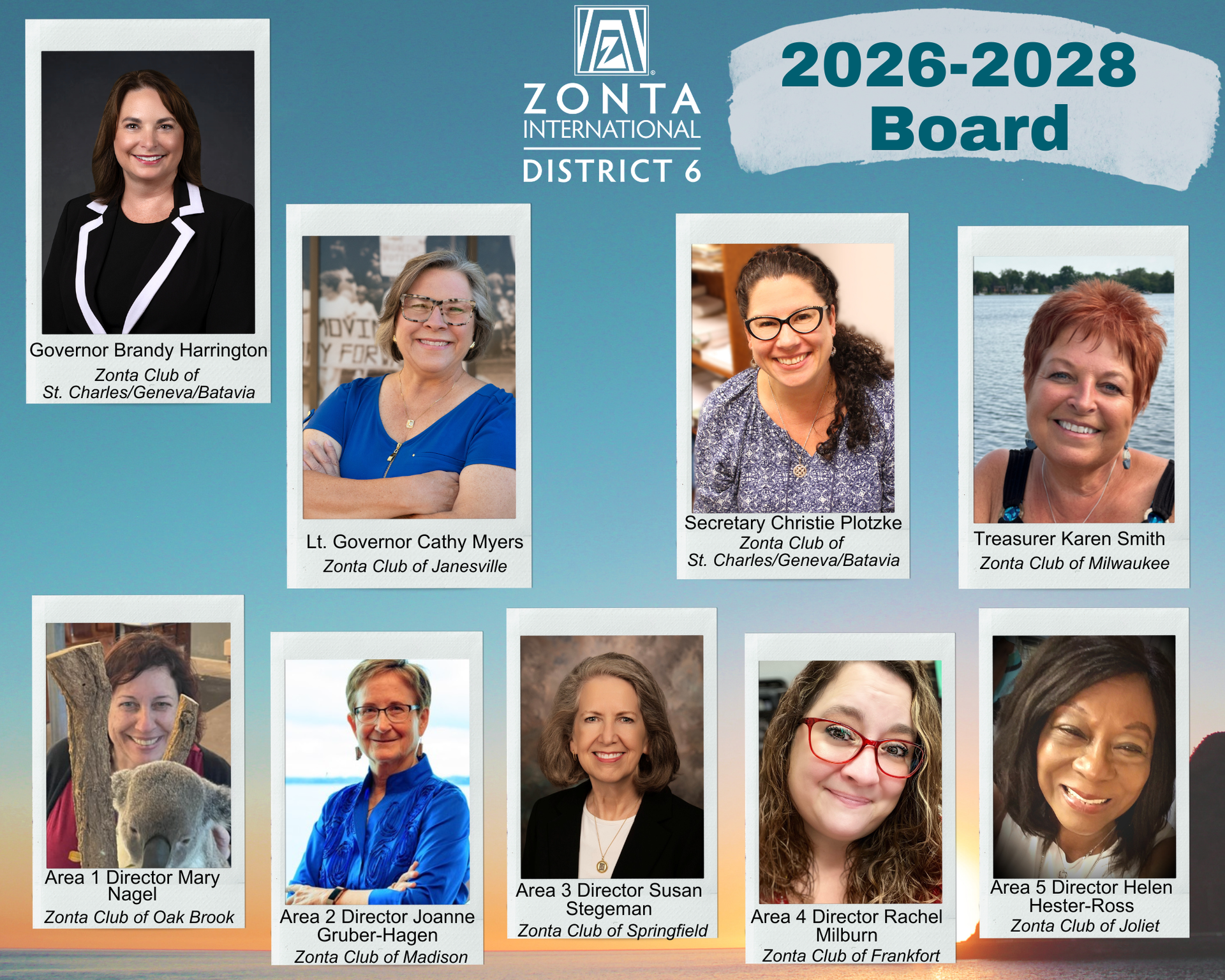 Zonta District 6 Board for the 2026-2028 biennium.