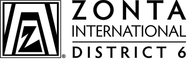 Zonta International District 6 logo: black letters on a white background, with a stylized