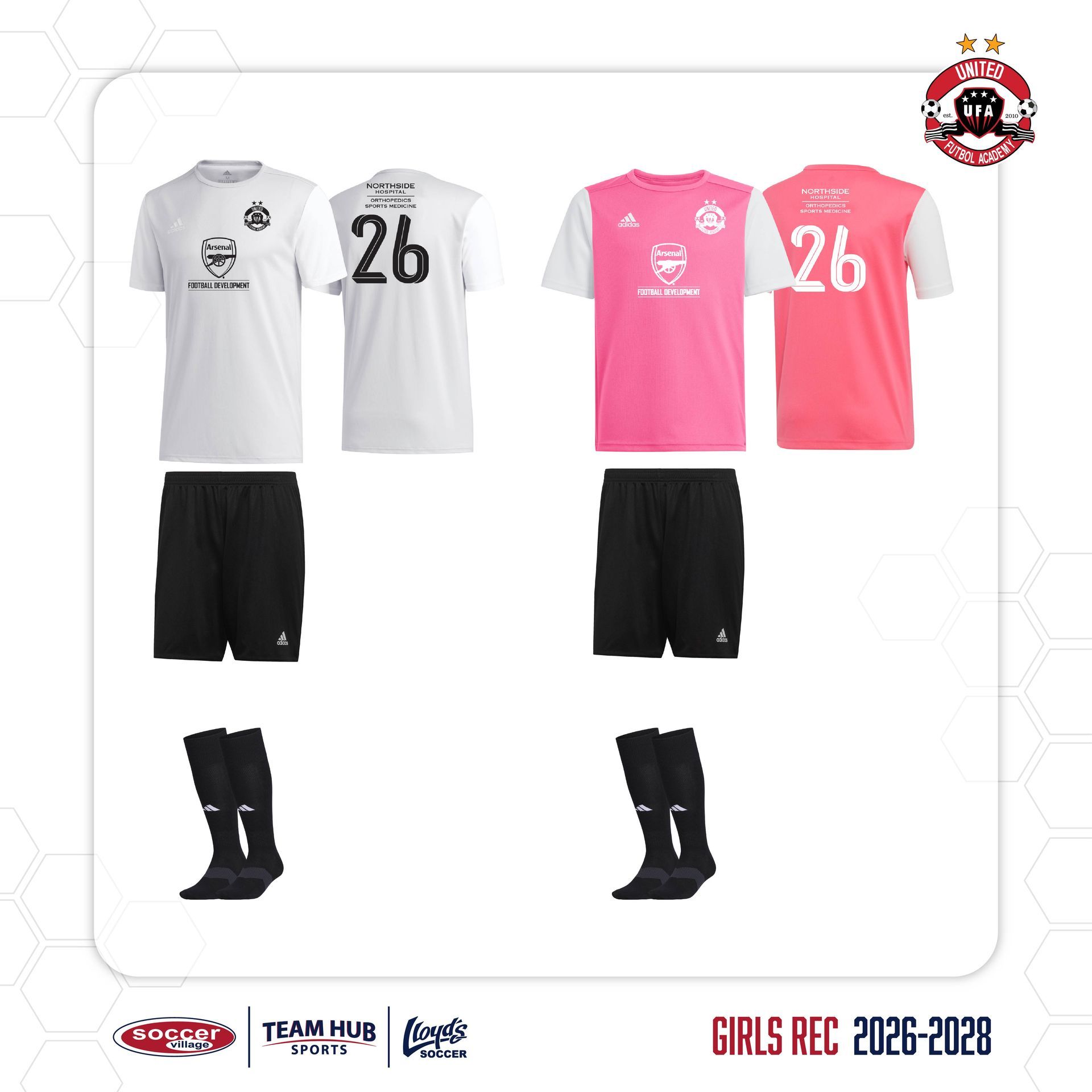 United Futbol Academy South Georgia recreation uniforms