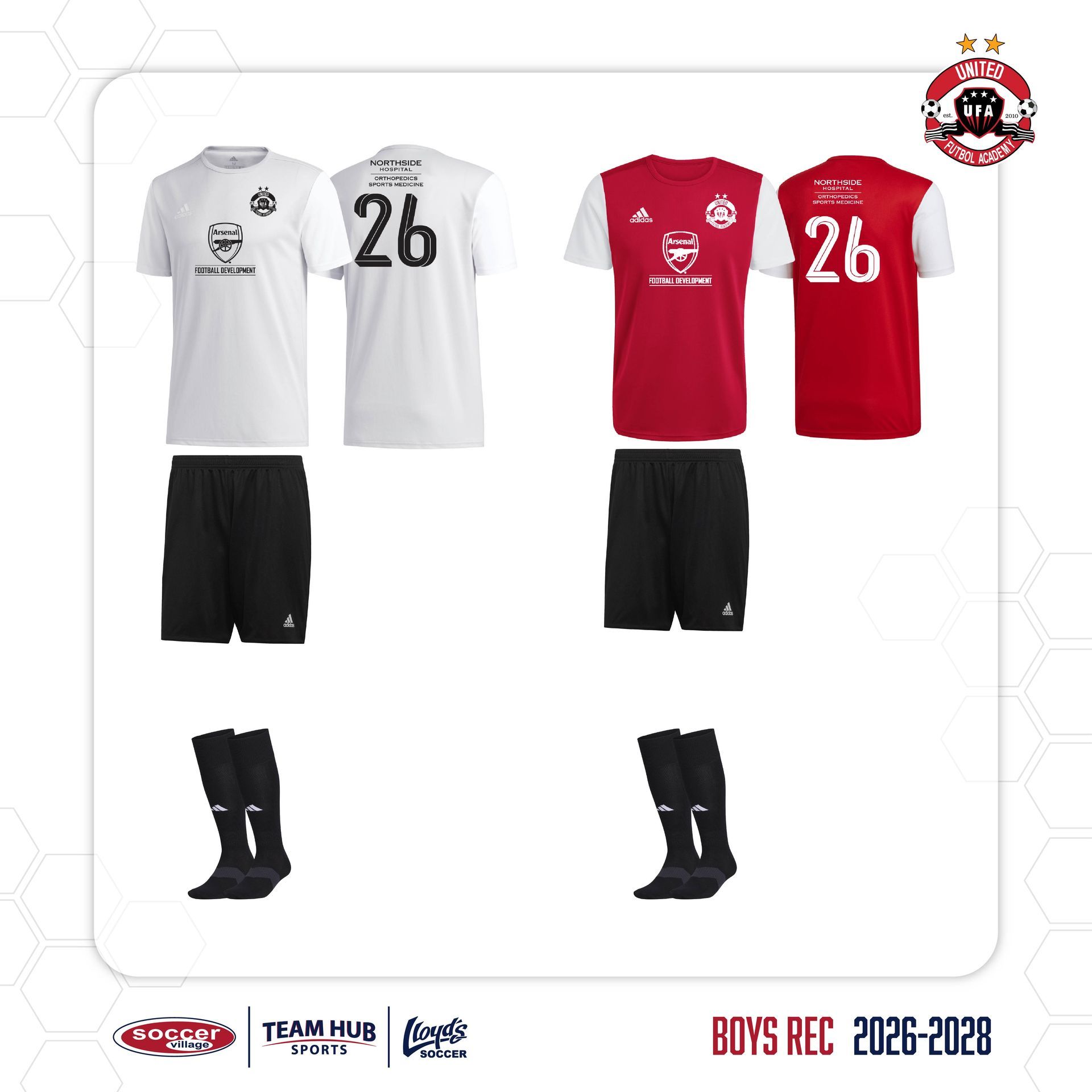 United Futbol Academy South Georgia recreation uniforms