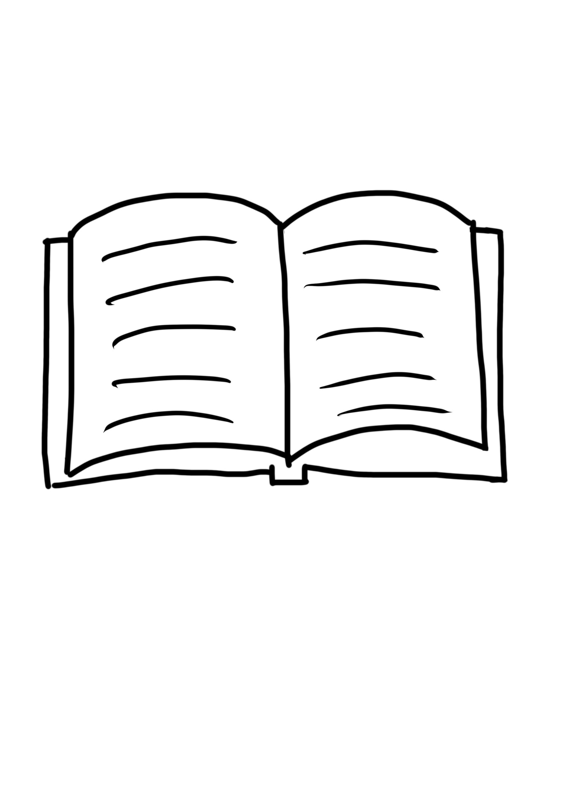 Open boek met tekstregels op beide pagina's.
