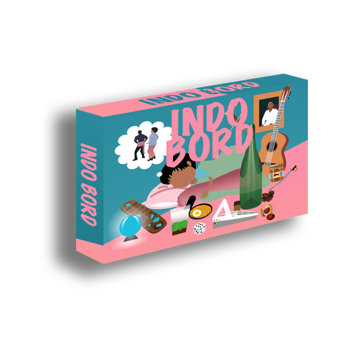 Doosontwerp voor een bordspel genaamd