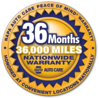 36 Months 36,000 Miles Nationwide Warranty Logo - Avery's Automotive