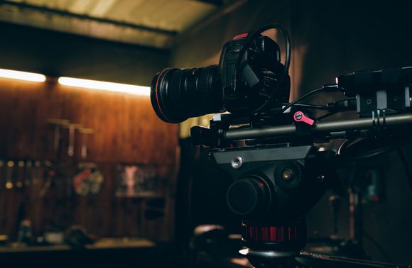 DSLR Camera on Tripod
