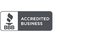 BBB Accredited Business logo featuring the torch icon and the text