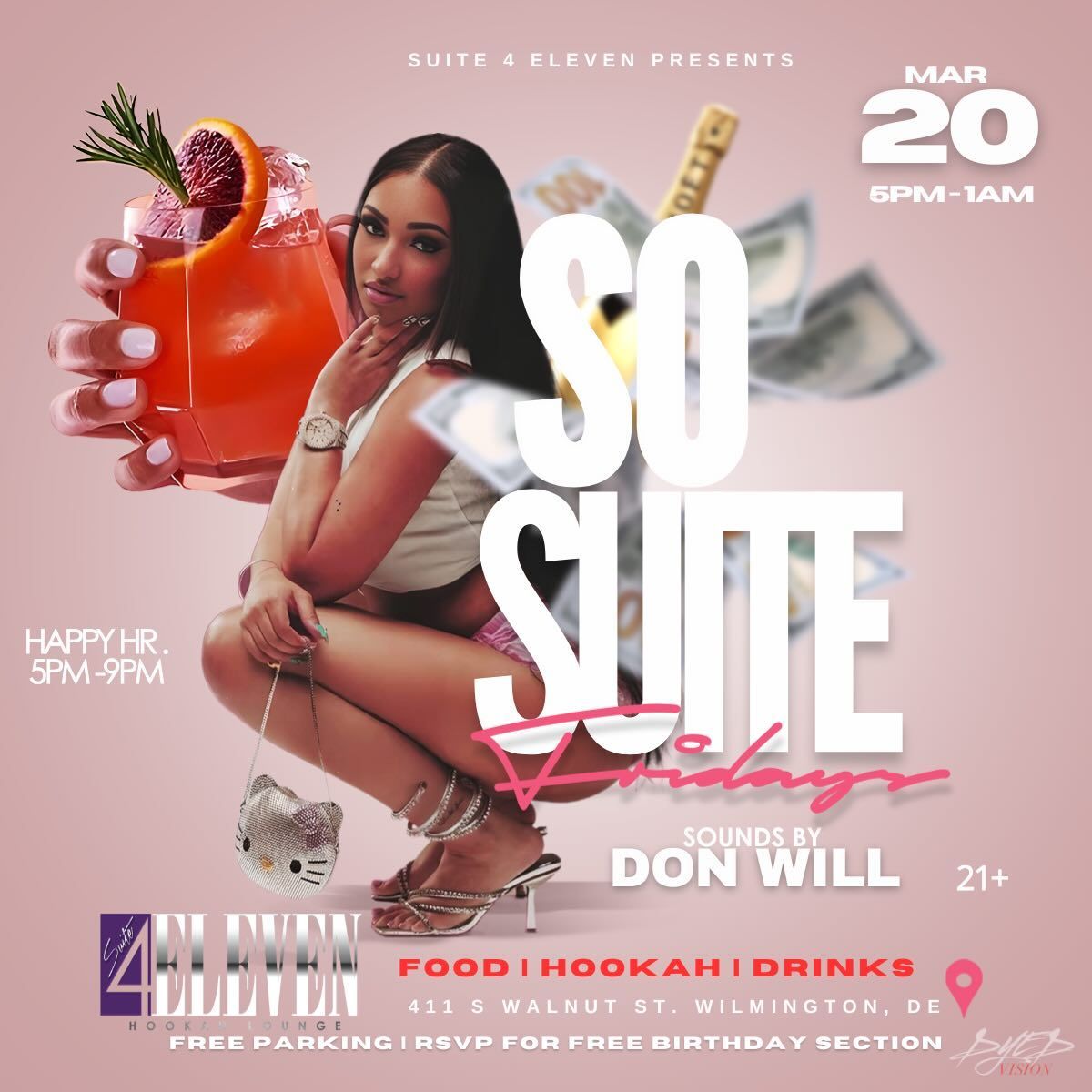 Happy Hour
Free Section
private events
luxury hookah experience
Friday night