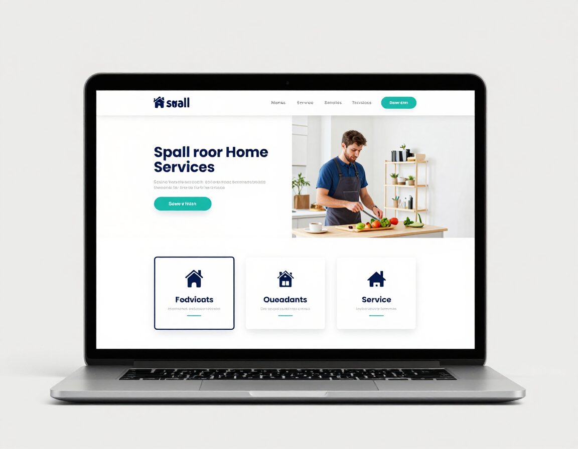 Mock website sample, modern home services layout