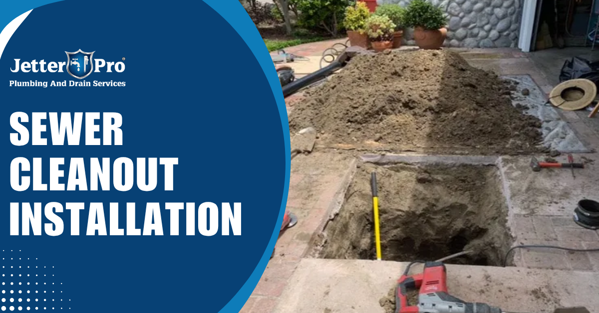 sewer cleanout installed