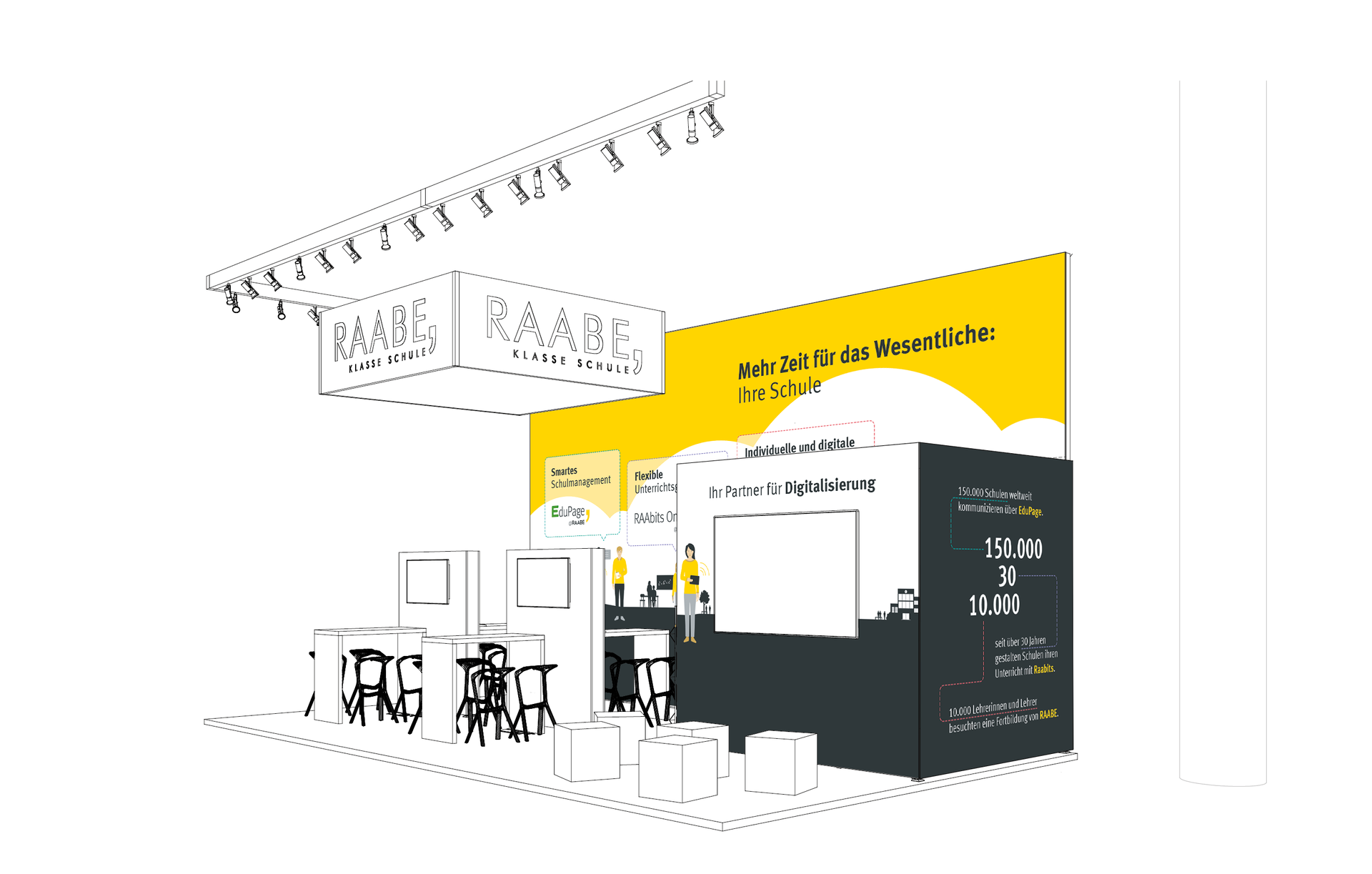 Standplan des RAABE-Messestands für Didacta Stuttgart 2023