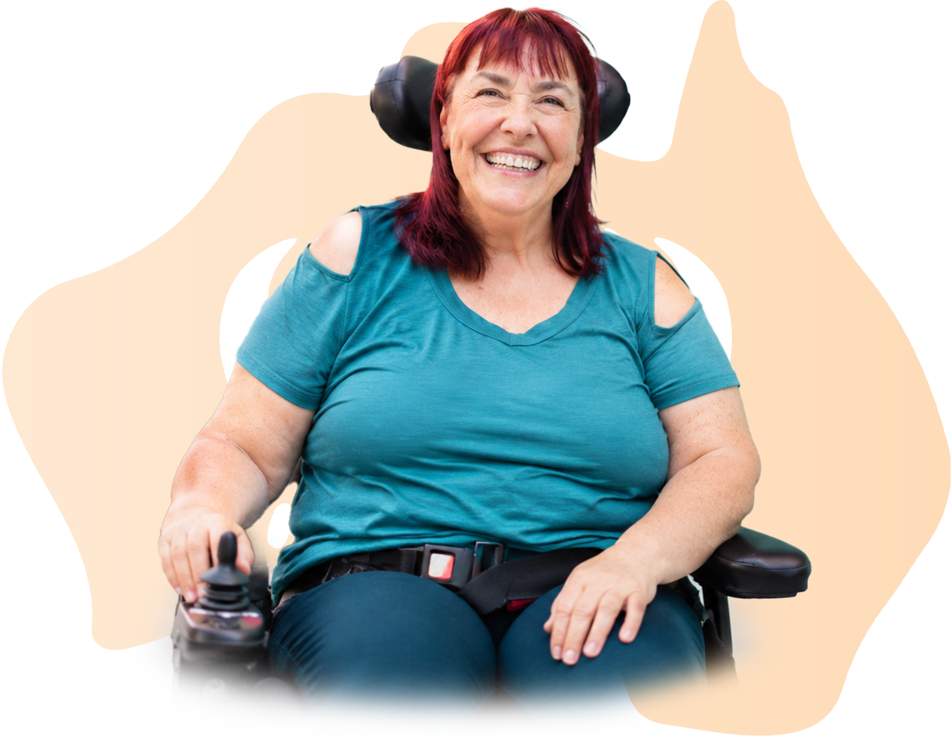 A person with a disability in a wheelchair with Continence problems