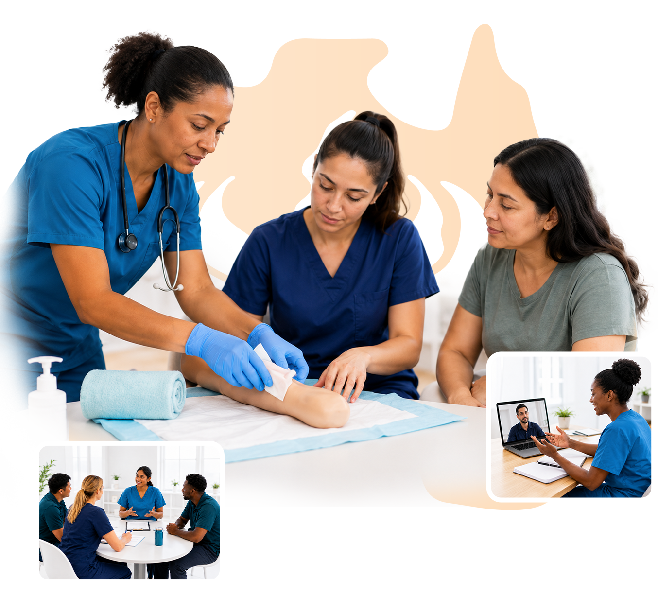 RN Nurse providing oversight and training