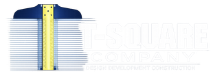 Blue-and-yellow industrial logo with a central vertical stripe and faint text on white background