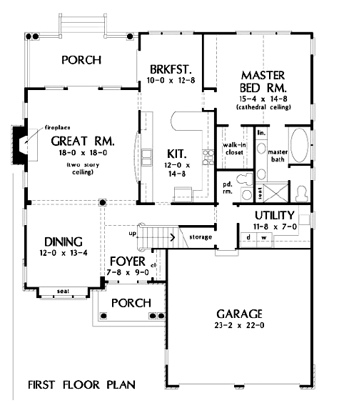 A black and white floor plan of a house