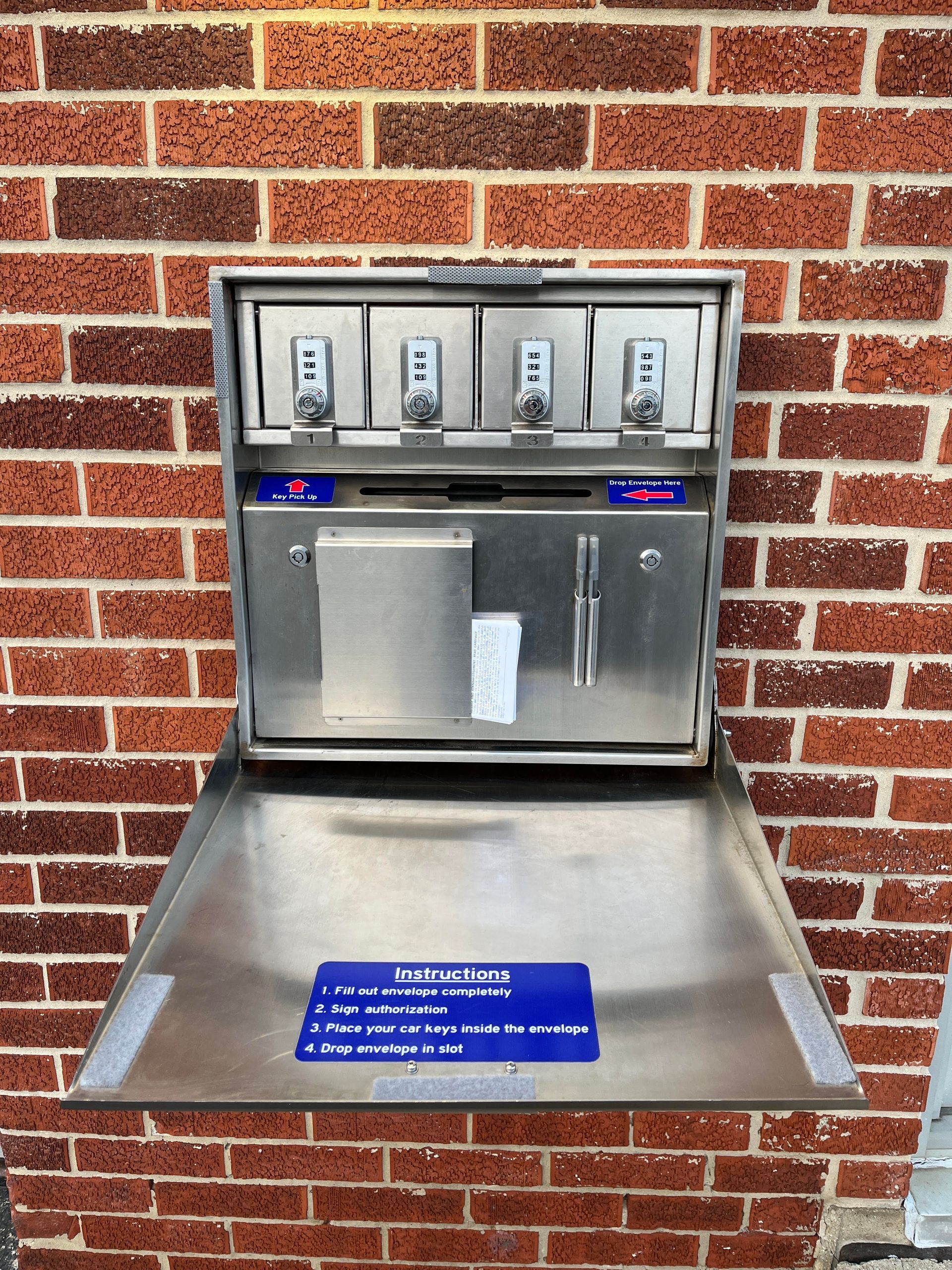 After Hours Vehicle Key Drop And Service Intake Station | J. Benak Service Inc.